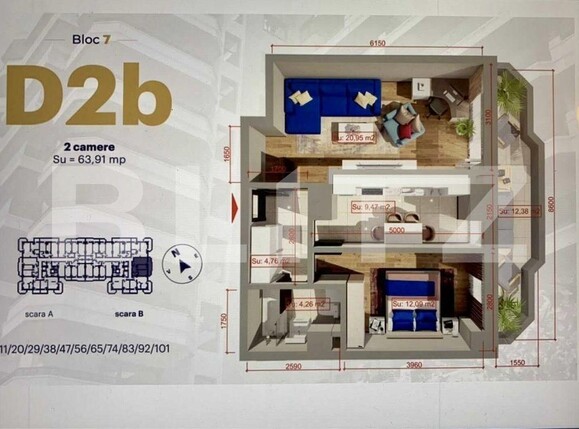 Apartament de închiriat 2 camere Copou - 122272AI | BLITZ Iași | Poza8