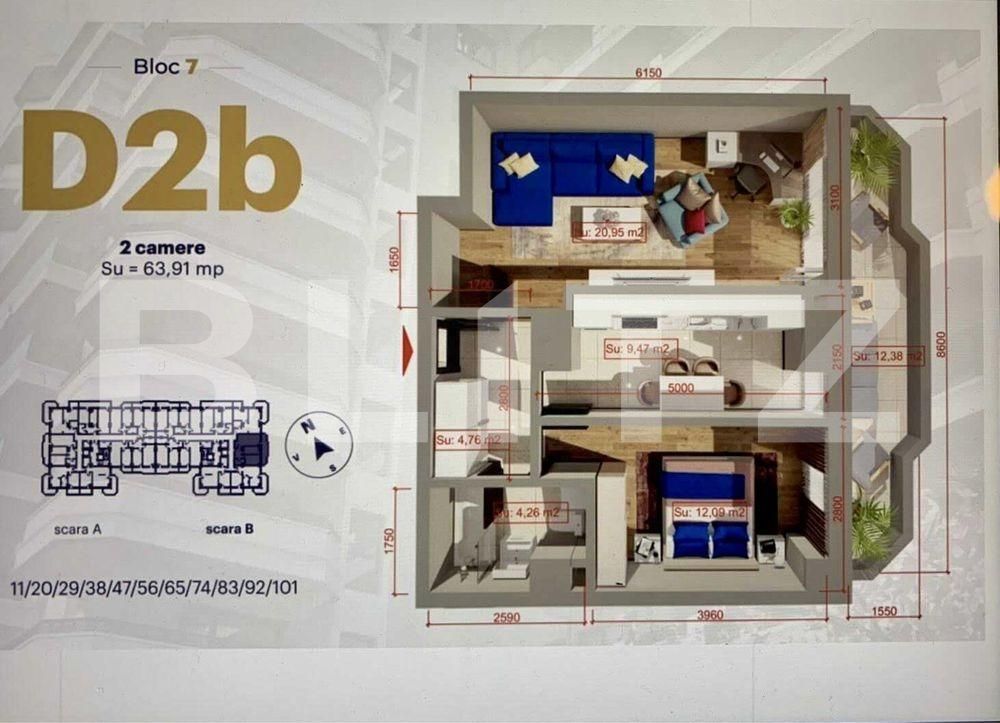 Apartament de închiriat 2 camere Copou - 122272AI | BLITZ Iași | Poza8