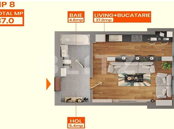 Garsonieră de vânzare Dacia - 122299AV | BLITZ Iași | Poza1