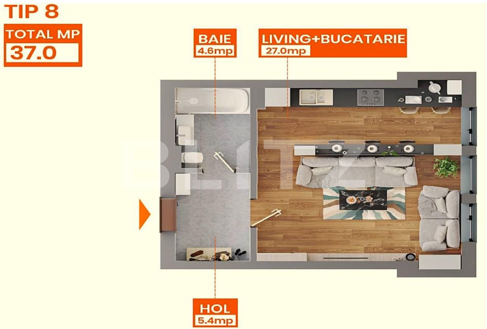 Garsonieră de vânzare Dacia - 122299AV | BLITZ Iași | Poza1