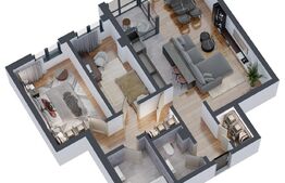 Apartament 3 camere, 82mp, Dacia
