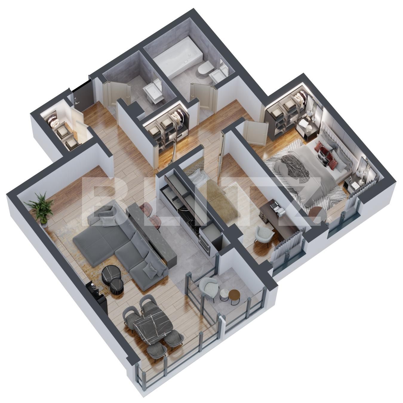 Apartament de vânzare 3 camere Dacia - 122301AV | BLITZ Iași | Poza3