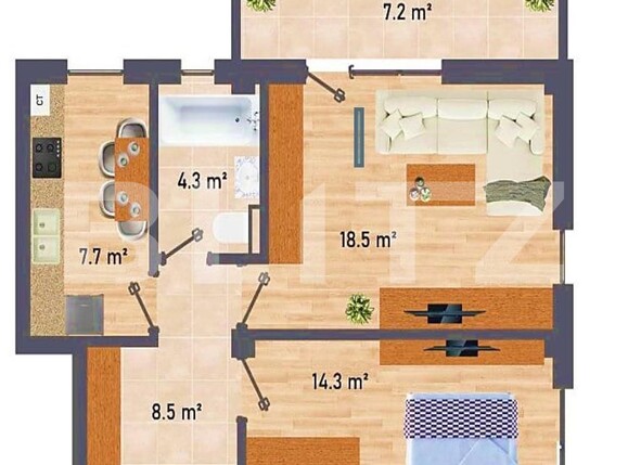 Apartament de vânzare 2 camere Cug - 122310AV | BLITZ Iași | Poza1