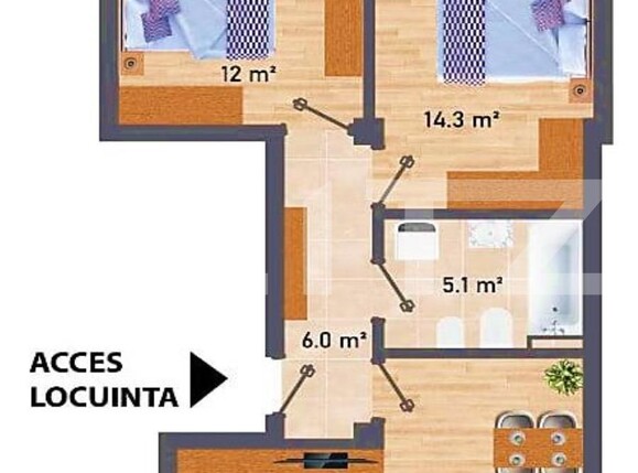 Apartament de vânzare 3 camere Cug - 122313AV | BLITZ Iași | Poza1