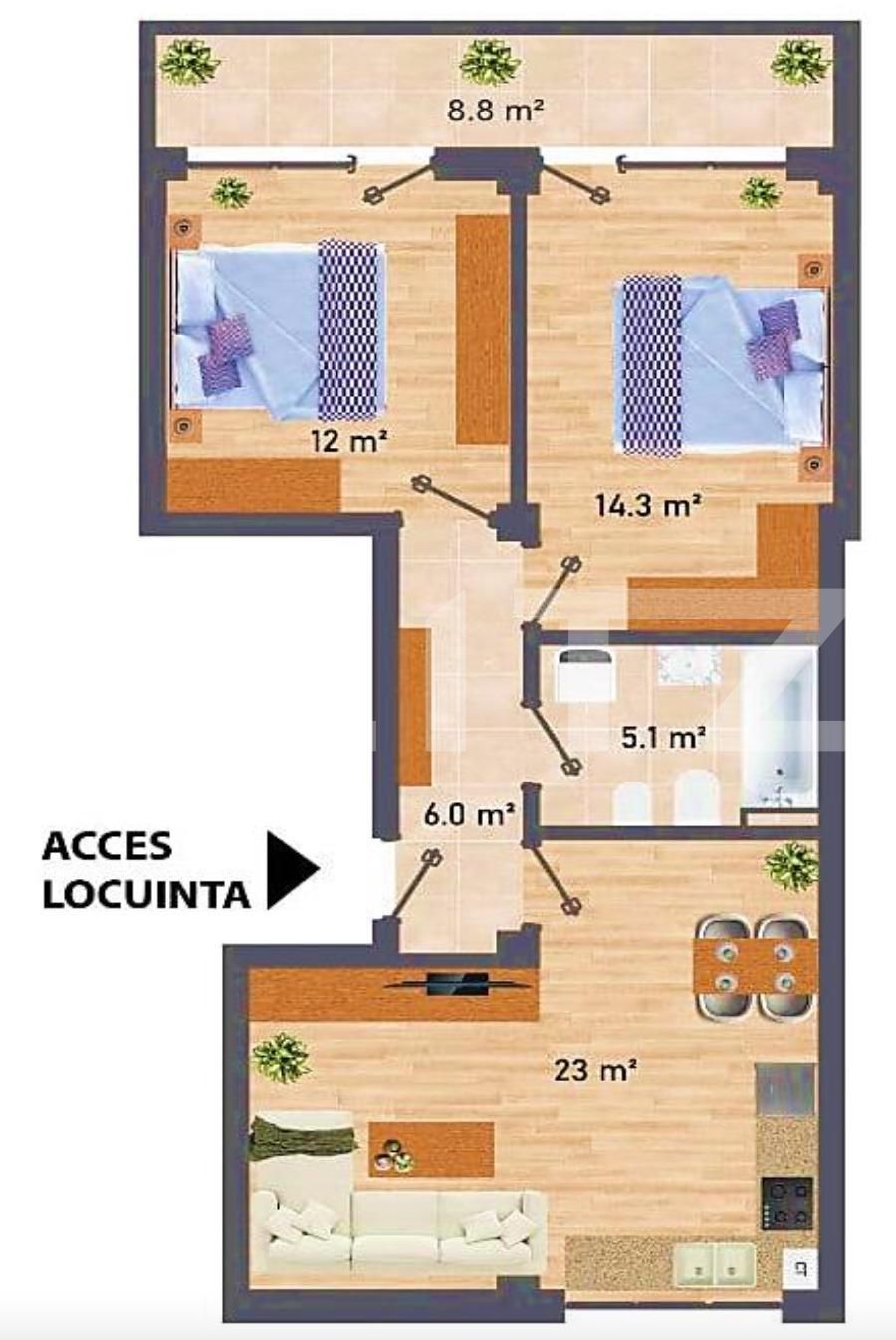 Apartament de vânzare 3 camere Cug - 122313AV | BLITZ Iași | Poza1