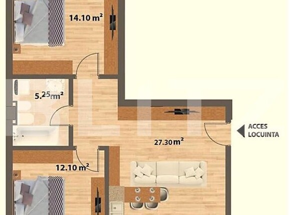 Apartament de vânzare 3 camere Valea Adanca - 122316AV | BLITZ Iași | Poza1