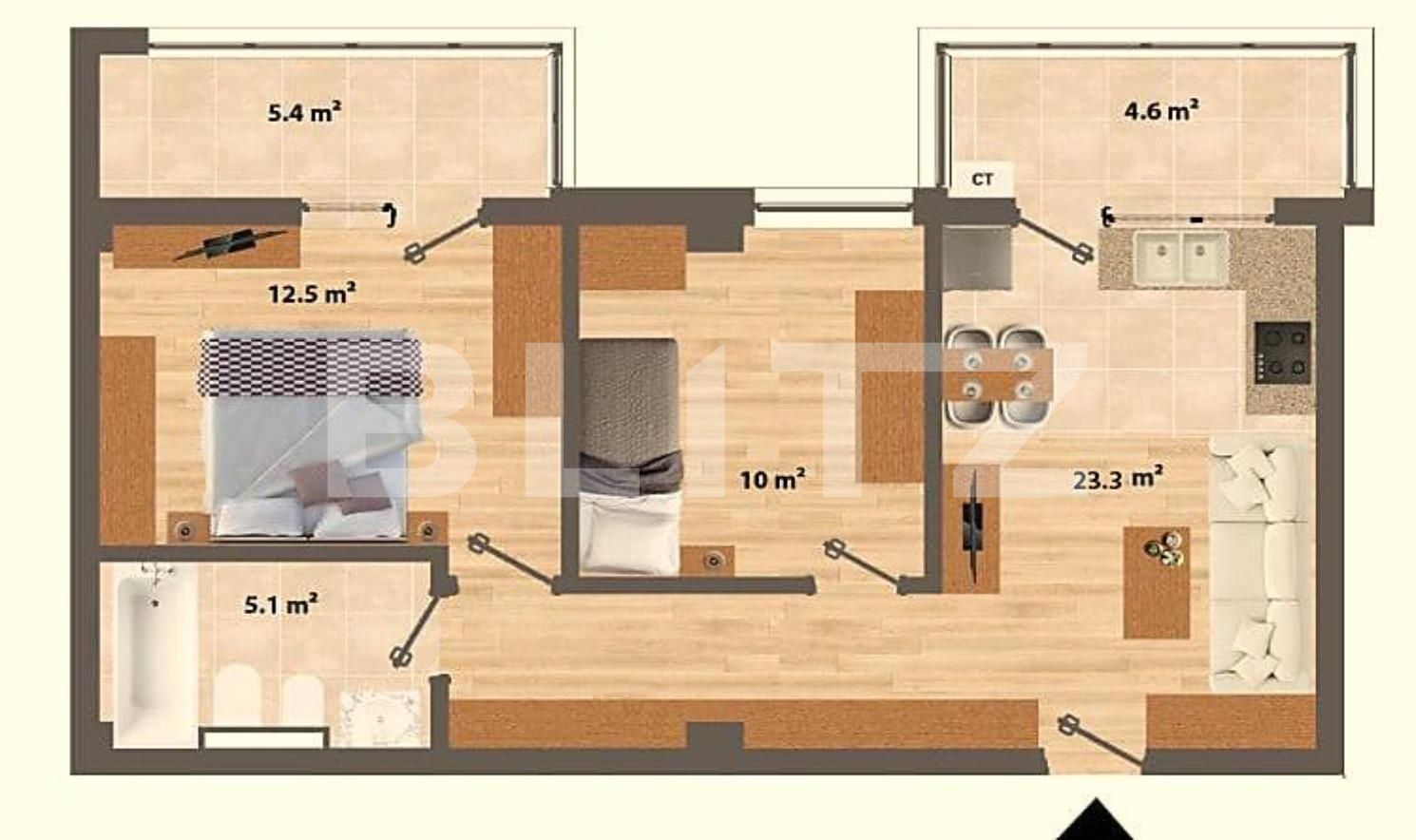 Apartament de vânzare 3 camere Valea Adanca - 122320AV | BLITZ Iași | Poza1