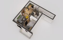 Apartament 1 camera tip Studio, decomandat, 46 mp, Galata