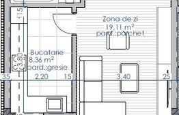 Apartament 1 camera, 40 mp, Rediu, rate la dezvoltator