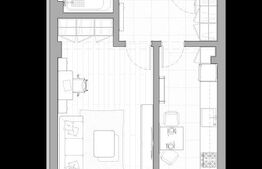 Apartament 1 camera, 40 mp, zona Palas