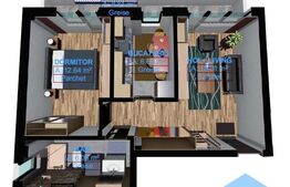 Apartament 2 camere decomandat, 44,36 mp+8,81 balcon, zona Hlincea