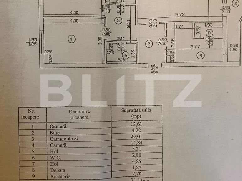 Apartament de vânzare 3 camere Cug - 125485AV | BLITZ Iași | Poza1