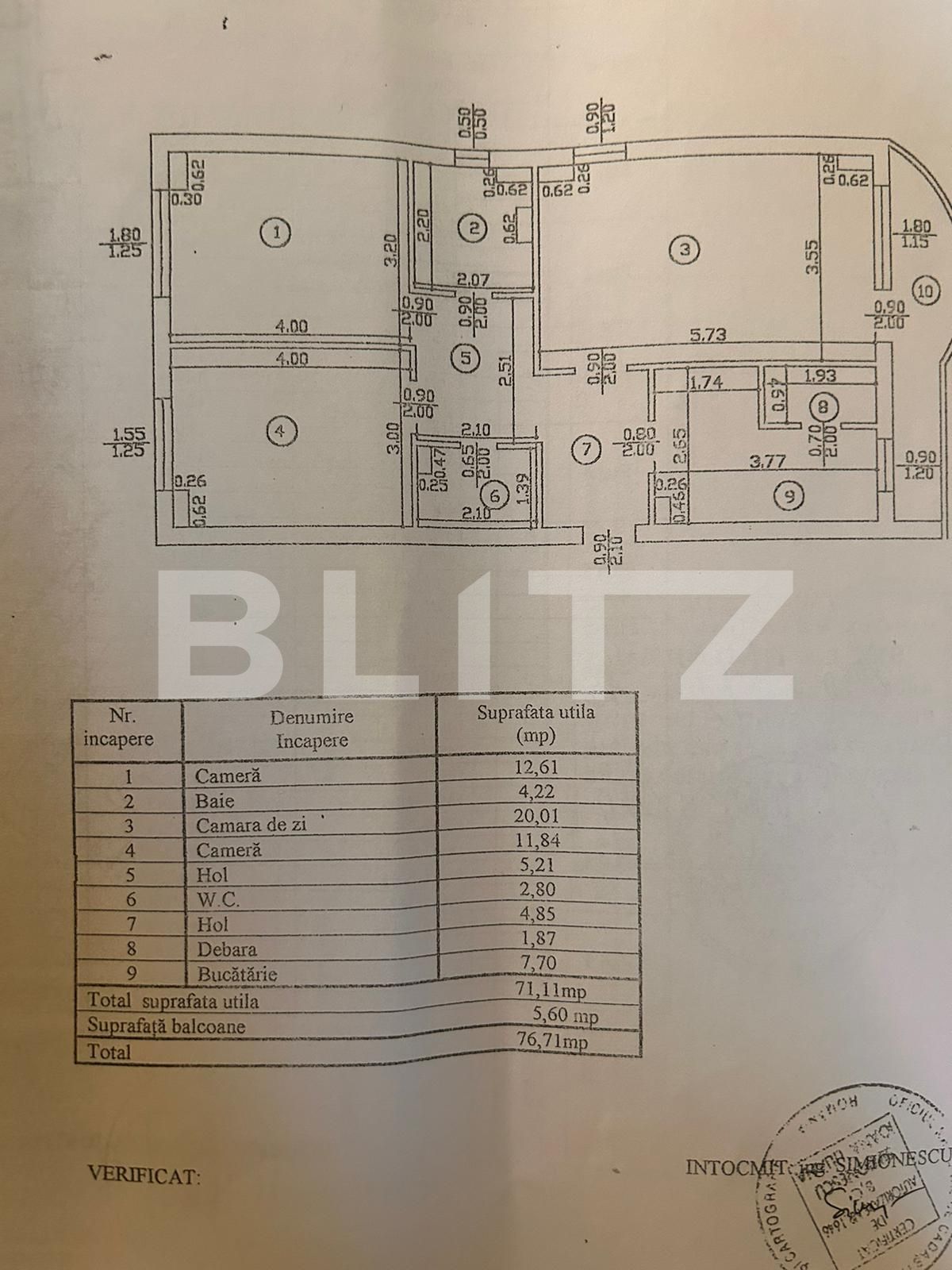 Apartament cu 3 camere, etaj intermediar, 77 mp, Rondul Vechi