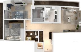 Apartament 2 camere, 58.93 mp, zona Frumoasa