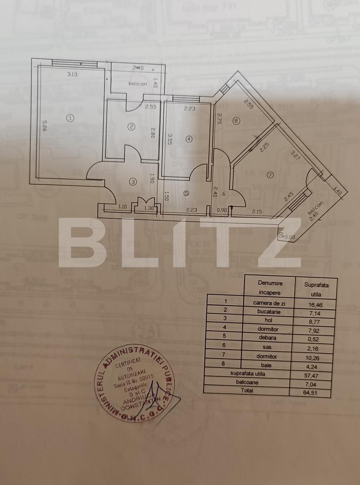 Apartament de vânzare 3 camere Canta - 127153AV | BLITZ Iași | Poza1
