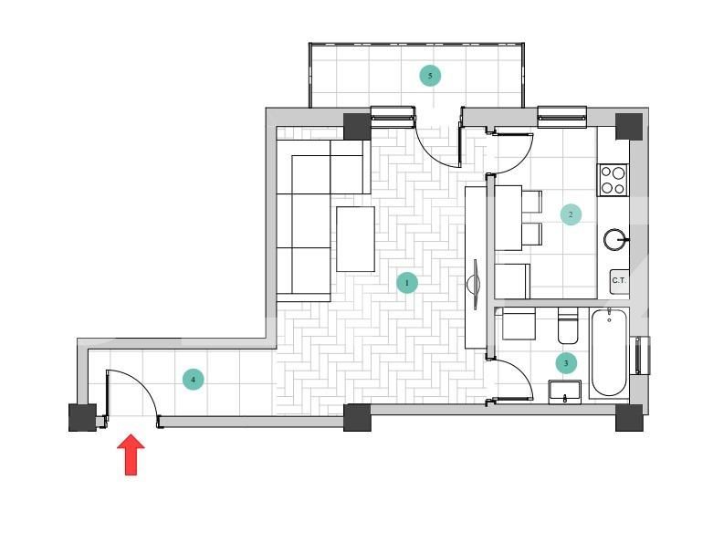 Garsonieră de vânzare Galata - 129687AV | BLITZ Iași | Poza7