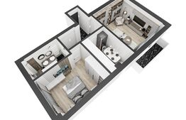 Apartament 2 camere, 57 mp, Galata