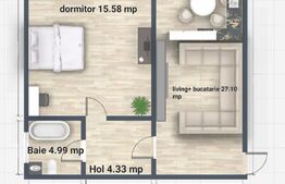 Apartament 2 camere, 57 mp, zona Miroslava