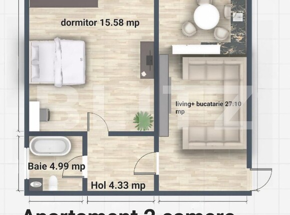 Apartament de vânzare 2 camere Miroslava - 131026AV | BLITZ Iași | Poza1