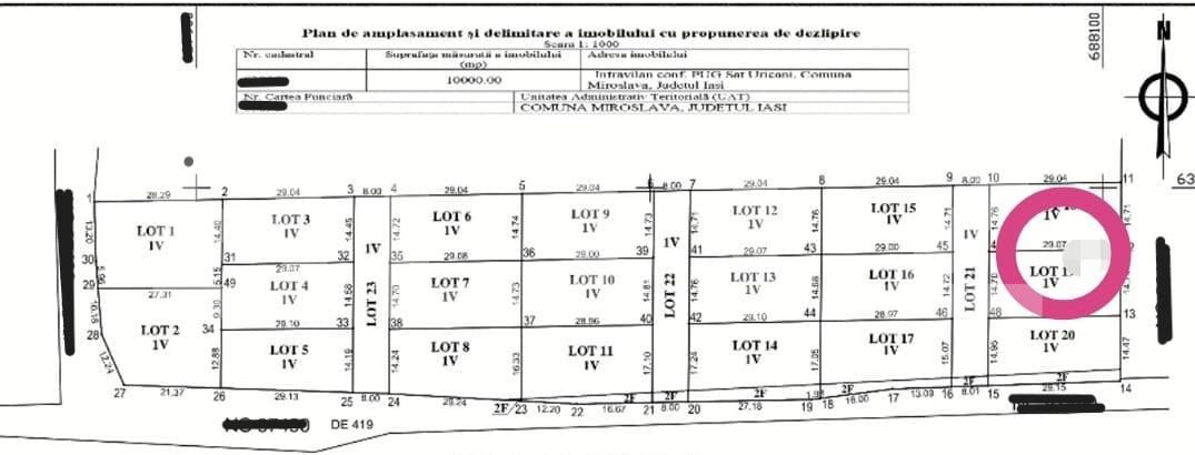Teren de vânzare Miroslava - 131573TV | BLITZ Iași | Poza1