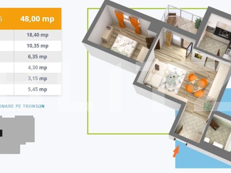 Apartament de vânzare 2 camere Nicolina - 131743AV | BLITZ Iași | Poza1