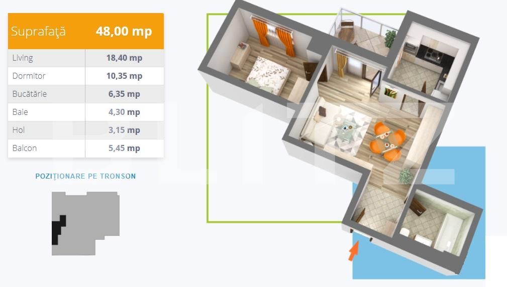 Apartament de vânzare 2 camere Nicolina - 131743AV | BLITZ Iași | Poza1