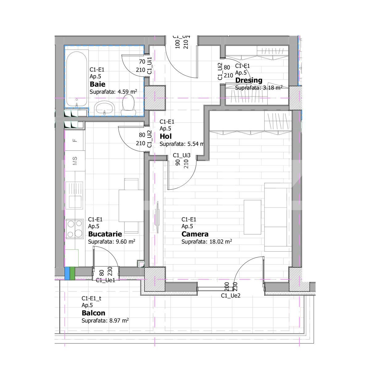 Apartament 1 camera, bloc nou, zona Tatarasi