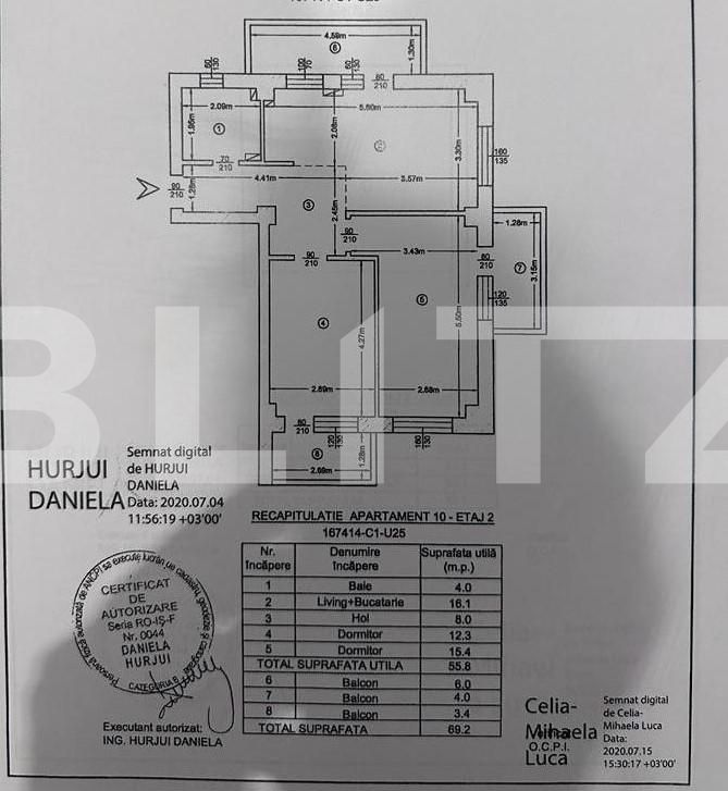 Apartament de 3 camere, semidecomandat, 70mp, etaj intermediar, Pacurari