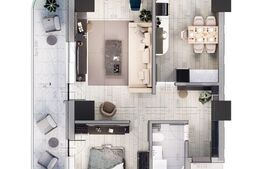 Apartament de 2 camere, 55.4 mp utili,bloc nou, zona Cug