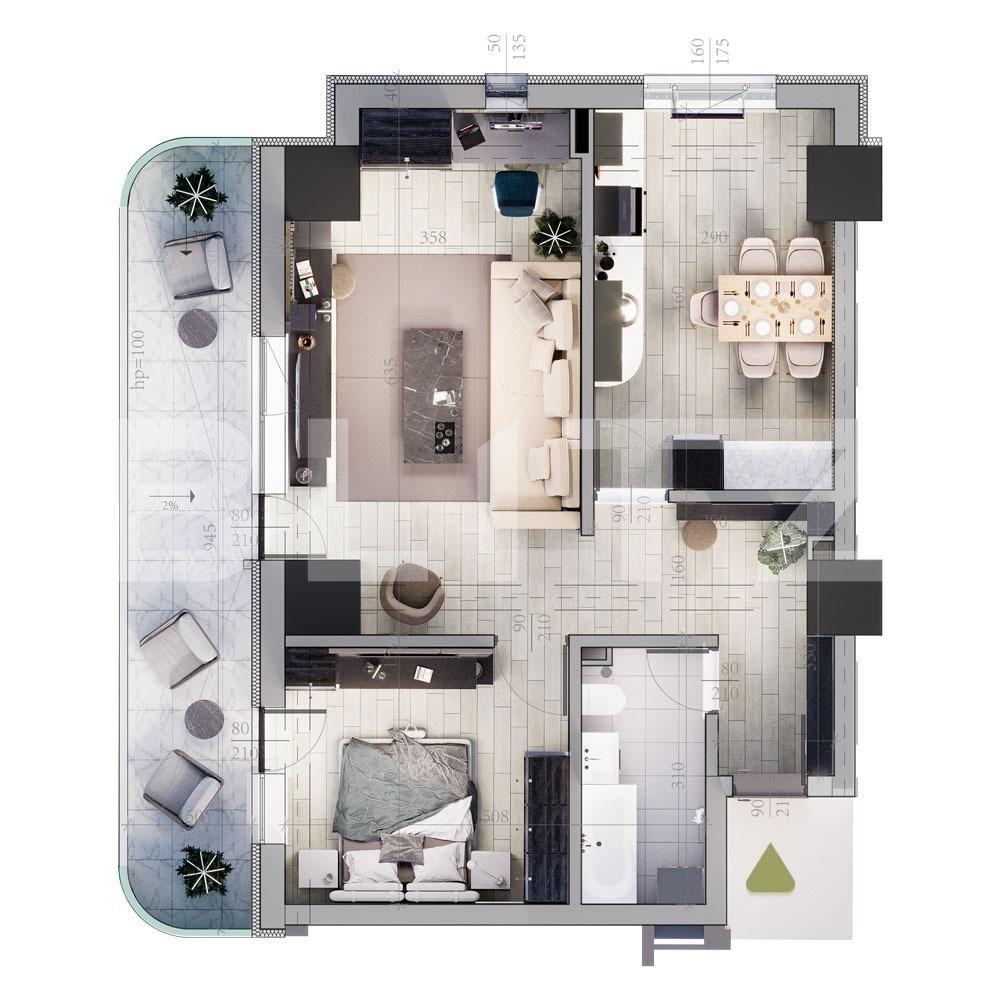 Apartament de vânzare 2 camere Cug - 136777AV | BLITZ Iași | Poza3