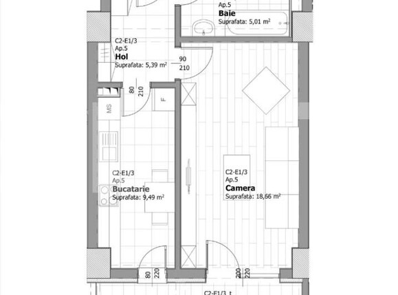 Garsonieră de vânzare Tatarasi - 141492AV | BLITZ Iași | Poza2