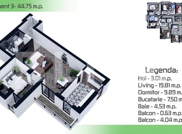 Apartament de vânzare 2 camere Hlincea - 145690AV | BLITZ Iași | Poza1