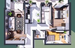 Apartament de 3 camere, decomandat, 83mp, etaj intermediar, zona Hlincea