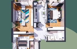 Apartament de 3 camere, decomandat, 2 bai, 76mp, 1 loc de parcare, zona Hlincea