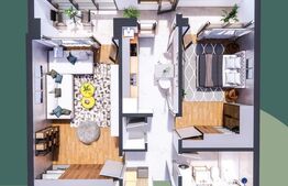 Apartament de 2 camere, decomandat, 66mp, zona Hlincea