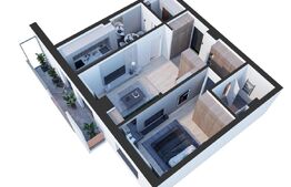 Apartament de 2 camere, 66.5 mp, complex rezidential, zona Nicolina