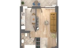 Apartament 1 camera, 43.99 mp, etaj intermediar, zona Nicolina