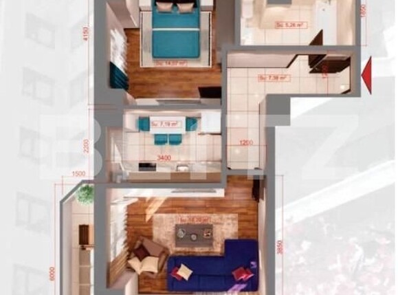 Apartament de vânzare 2 camere Copou - 146134AV | BLITZ Iași | Poza2