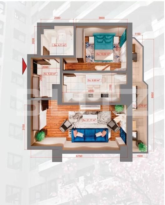 Apartament de vânzare 2 camere Copou - 146136AV | BLITZ Iași | Poza2