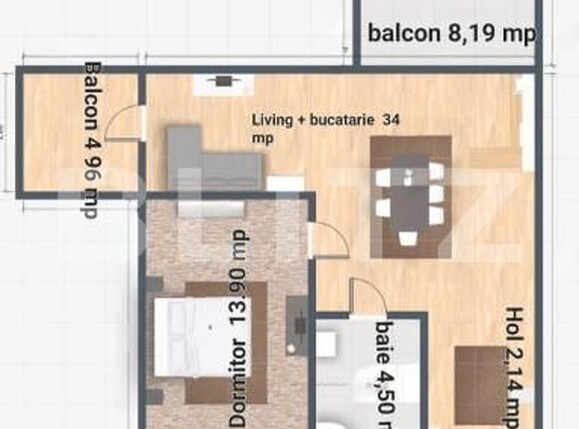 Apartament de vânzare 2 camere Miroslava - 146141AV | BLITZ Iași | Poza1