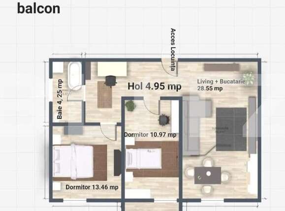 Apartament de vânzare 3 camere Miroslava - 146143AV | BLITZ Iași | Poza1