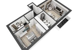 Apartament 2 camere, 57 mp, Galata