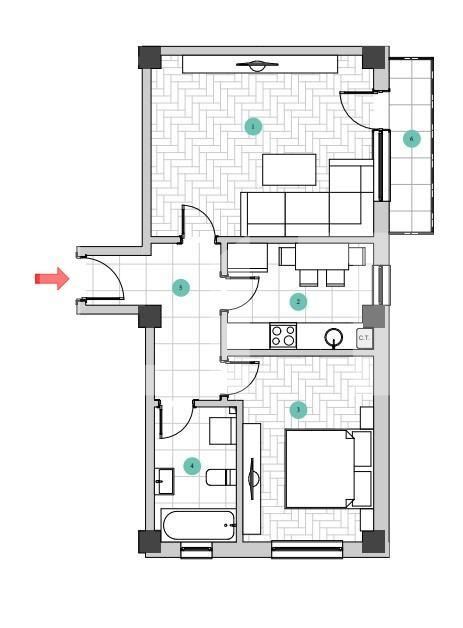 Apartament de vânzare 2 camere Galata - 146151AV | BLITZ Iași | Poza8