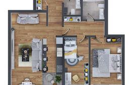 Apartament 3 camere, 82mp, Dacia