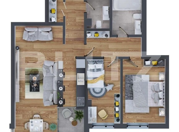 Apartament de vânzare 3 camere Dacia - 146153AV | BLITZ Iași | Poza1