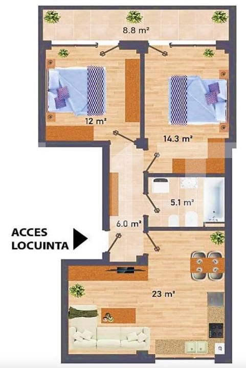 Apartament de vânzare 3 camere Cug - 146155AV | BLITZ Iași | Poza1