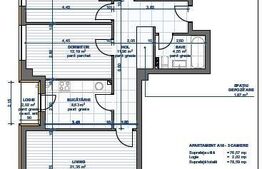 Apartament 3 camere, 76,57mp, zona CUG
