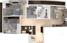 Apartament 2 camere, 58.93 mp, zona Frumoasa