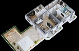 Apartament premium in zona Poitiers, 4 camere, 105 mp+terasa, COMISION 0