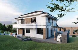 Vila de 5 camere cu panorama, 272.1 mp, teren 1500 mp, Bucium